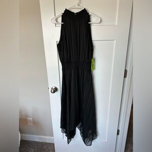 Sam Edelman Halter Neck Black Midi Dress (Small) NWT